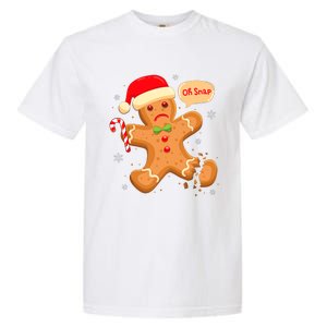 Funny Christmas Oh Snap Gingerbread Man Cookie X Mas Pjs Garment-Dyed Heavyweight T-Shirt