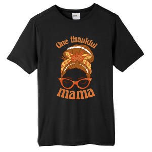 Funny Cute One Thankful Mama Autumn Festive Hair Bun Tall Fusion ChromaSoft Performance T-Shirt