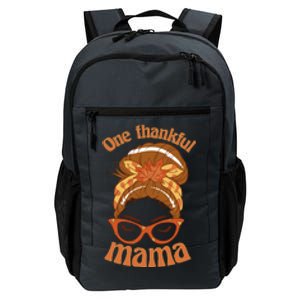 Funny Cute One Thankful Mama Autumn Festive Hair Bun Daily Commute Backpack