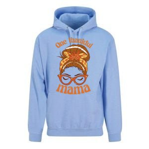 Funny Cute One Thankful Mama Autumn Festive Hair Bun Unisex Surf Hoodie