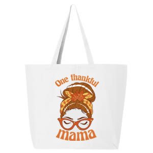 Funny Cute One Thankful Mama Autumn Festive Hair Bun 25L Jumbo Tote