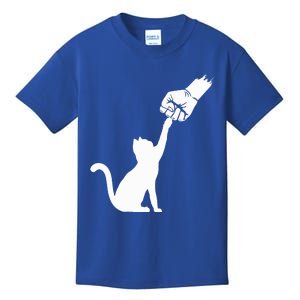 Funny Cat Owner Cute Cat Lover Cat Paw Meow Cat Fist Bump Kids T-Shirt