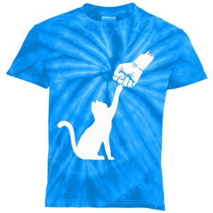 Funny Cat Owner Cute Cat Lover Cat Paw Meow Cat Fist Bump Kids Tie-Dye T-Shirt