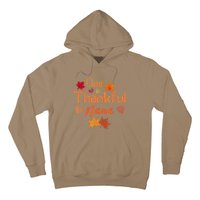 Funny Cute One Thankful Nana Thanksgiving Fall Autumn Leaves Hoodie