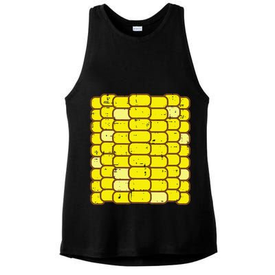Funny Corn On The Cob Costume Farmer Ladies PosiCharge Tri-Blend Wicking Tank