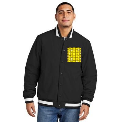 Funny Corn On The Cob Costume Farmer Insulated Varsity Jacket