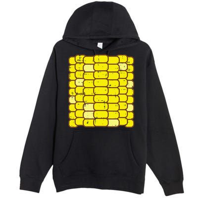 Funny Corn On The Cob Costume Farmer Premium Pullover Hoodie