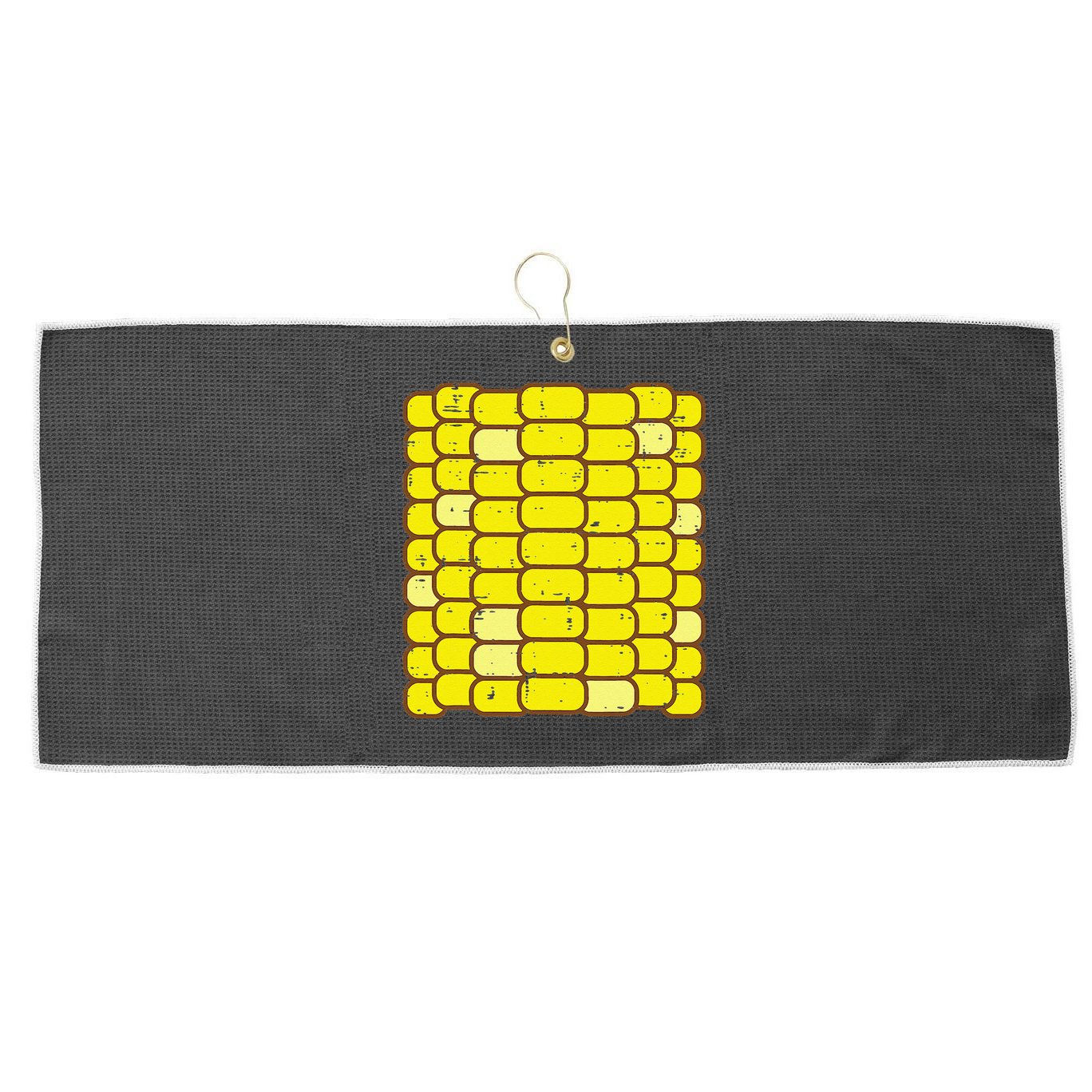 Funny Corn On The Cob Costume Farmer Large Microfiber Waffle Golf Towel