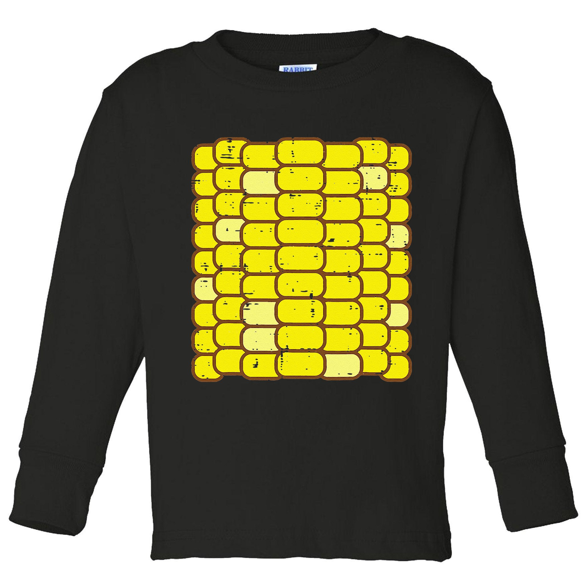 Funny Corn On The Cob Costume Farmer Toddler Long Sleeve Shirt