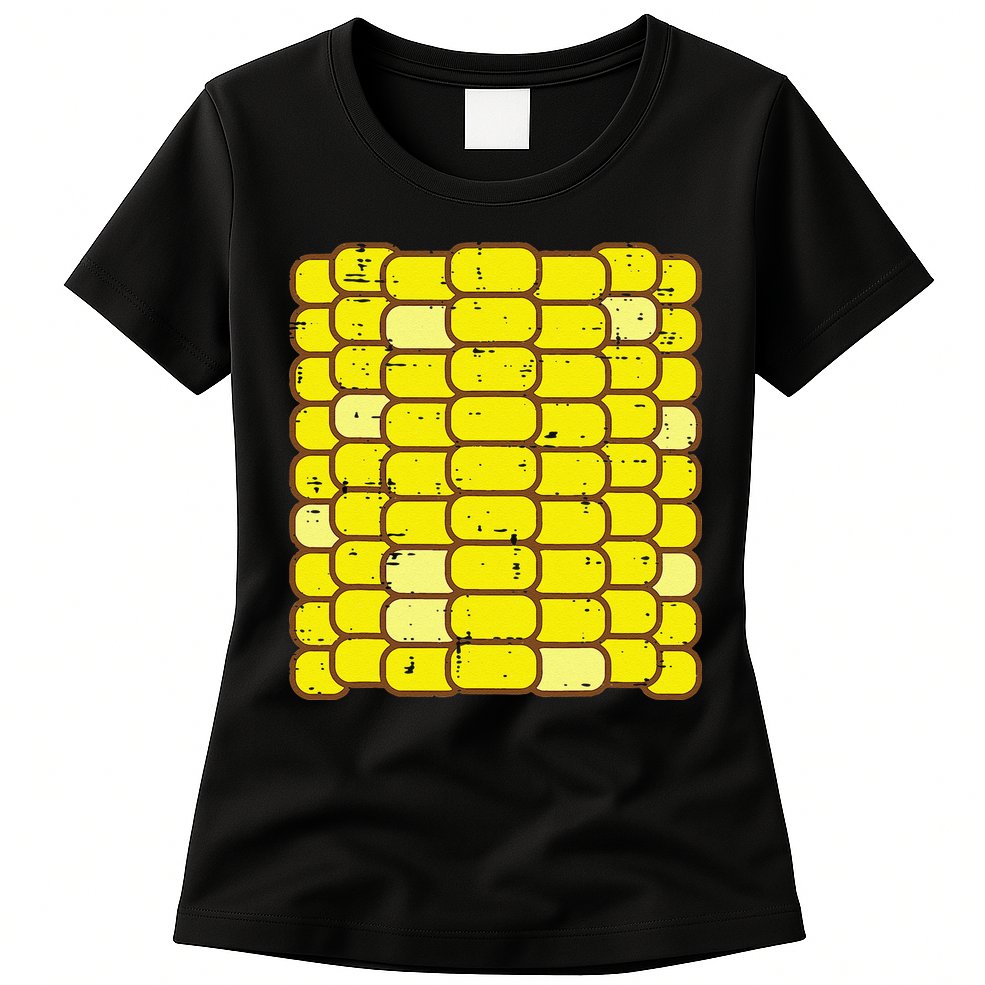 Funny Corn On The Cob Costume Farmer Womens T-Shirt