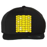 Funny Corn On The Cob Costume Farmer Wool Snapback Cap