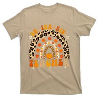 Funny Cute One Thankful Teacher Fall Autumn Thanksgiving Groovy T-Shirt