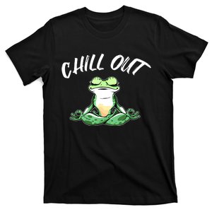 Frog Chill Out Funny Meditation Yoga T-Shirt