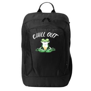 Frog Chill Out Funny Meditation Yoga City Backpack