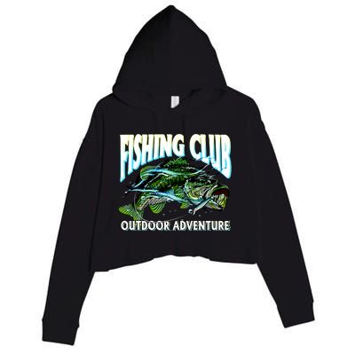 Fishing Club Outdoor Adventure Crop Fleece Hoodie