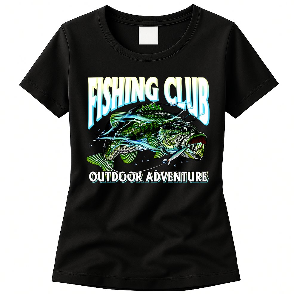 Fishing Club Outdoor Adventure Womens T-Shirt