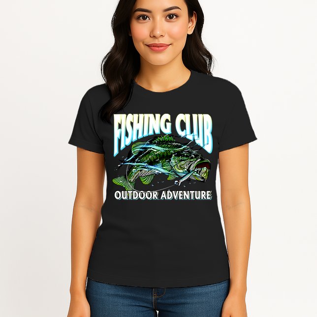 Fishing Club Outdoor Adventure Womens T-Shirt