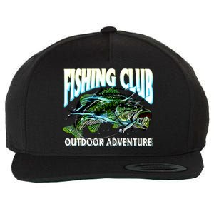 Fishing Club Outdoor Adventure Wool Snapback Cap