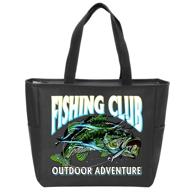 Fishing Club Outdoor Adventure Zip Tote Bag