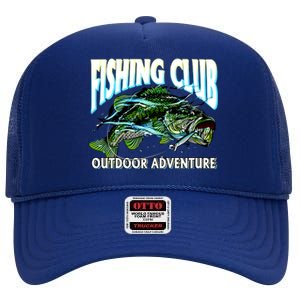 Fishing Club Outdoor Adventure High Crown Mesh Back Trucker Hat