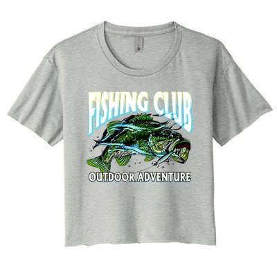 Fishing Club Outdoor Adventure Women's Crop Top Tee