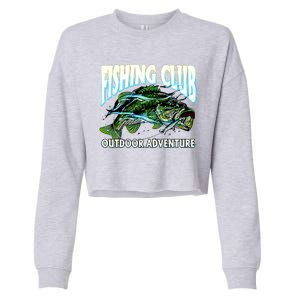 Fishing Club Outdoor Adventure Cropped Pullover Crew