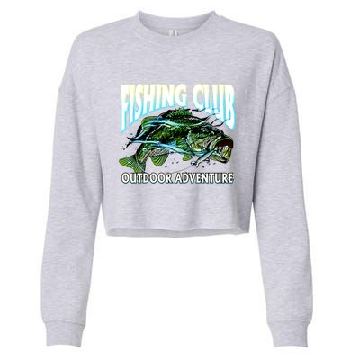 Fishing Club Outdoor Adventure Cropped Pullover Crew