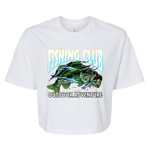 Fishing Club Outdoor Adventure Bella+Canvas Jersey Crop Tee