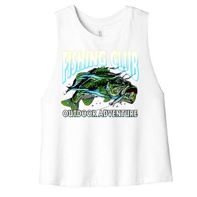 Fishing Club Outdoor Adventure Women's Racerback Cropped Tank