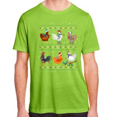 Funny Chicken Owner Birb Memes Farmer Ugly Christmas Chicken Adult ChromaSoft Performance T-Shirt