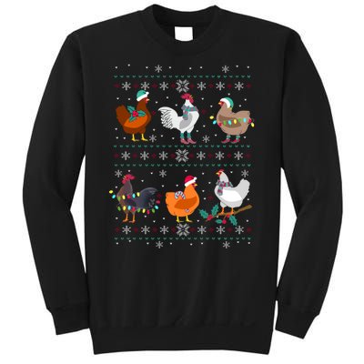 Funny Chicken Owner Birb Memes Farmer Ugly Christmas Chicken Sweatshirt