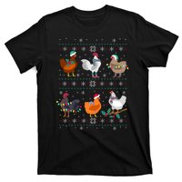 Funny Chicken Owner Birb Memes Farmer Ugly Christmas Chicken T-Shirt