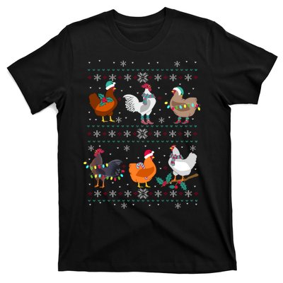 Funny Chicken Owner Birb Memes Farmer Ugly Christmas Chicken T-Shirt