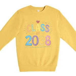 Funny Class Of 2038 Grow With Me First Day Of School Premium Crewneck Sweatshirt