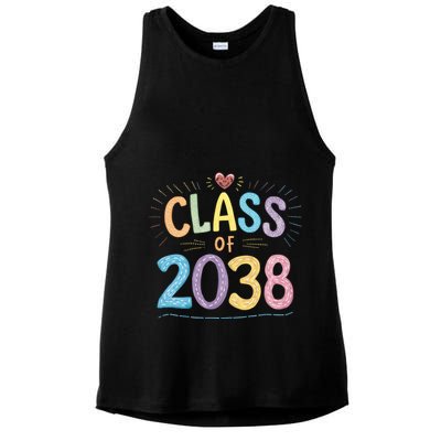 Funny Class Of 2038 Grow With Me First Day Of School Ladies PosiCharge Tri-Blend Wicking Tank