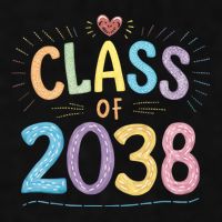 Funny Class Of 2038 Grow With Me First Day Of School Ladies PosiCharge Tri-Blend Wicking Tank