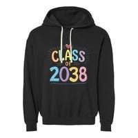Funny Class Of 2038 Grow With Me First Day Of School Garment-Dyed Fleece Hoodie
