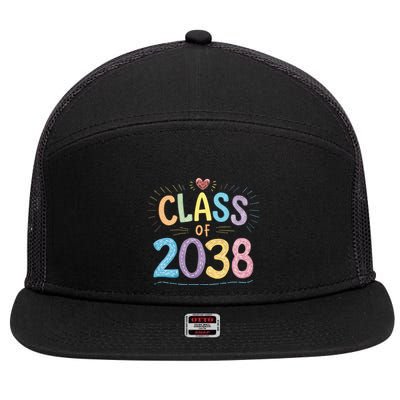 Funny Class Of 2038 Grow With Me First Day Of School 7 Panel Mesh Trucker Snapback Hat