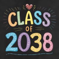 Funny Class Of 2038 Grow With Me First Day Of School 7 Panel Mesh Trucker Snapback Hat