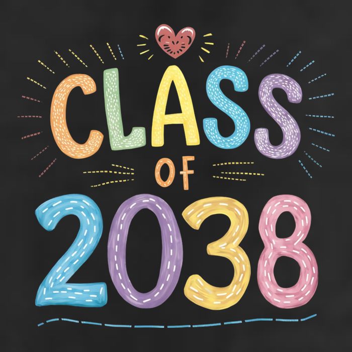 Funny Class Of 2038 Grow With Me First Day Of School 7 Panel Mesh Trucker Snapback Hat