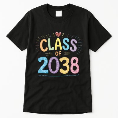 Funny Class Of 2038 Grow With Me First Day Of School Tall T-Shirt