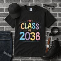 Funny Class Of 2038 Grow With Me First Day Of School Tall T-Shirt