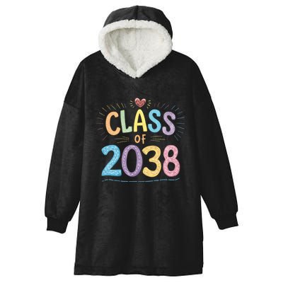 Funny Class Of 2038 Grow With Me First Day Of School Hooded Wearable Blanket
