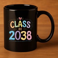 Funny Class Of 2038 Grow With Me First Day Of School 11oz C Handle Ceramic Mug