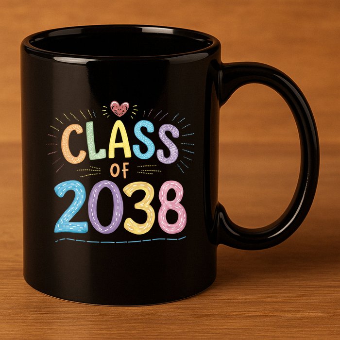Funny Class Of 2038 Grow With Me First Day Of School 11oz C Handle Ceramic Mug