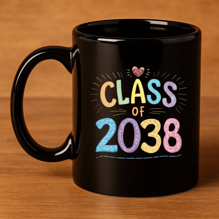 Funny Class Of 2038 Grow With Me First Day Of School 11oz C Handle Ceramic Mug