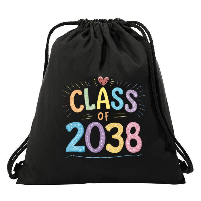 Funny Class Of 2038 Grow With Me First Day Of School Drawstring Bag