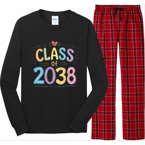 Funny Class Of 2038 Grow With Me First Day Of School Long Sleeve Pajama Set