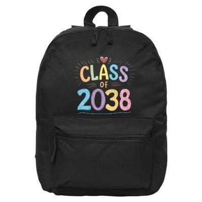 Funny Class Of 2038 Grow With Me First Day Of School 16 in Basic Backpack