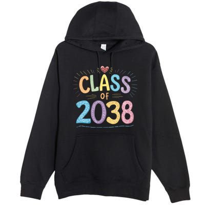 Funny Class Of 2038 Grow With Me First Day Of School Premium Pullover Hoodie